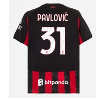 AC Milan Strahinja Pavlovic #31 Koszulka Podstawowa 2025-26 Krótki Rękaw